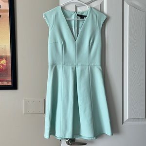 French Connection Mint Green V Neck Dress